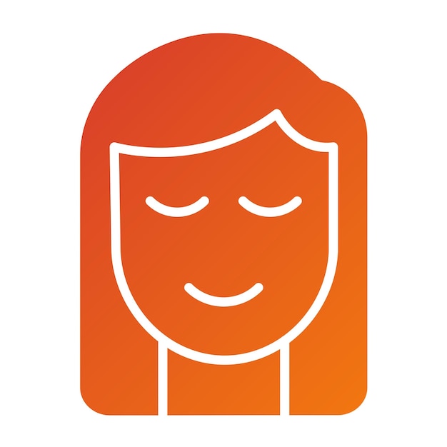 Vector diseño vectorial estilo del icono de la cara femenina