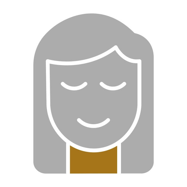 Diseño vectorial Estilo del icono de la cara femenina