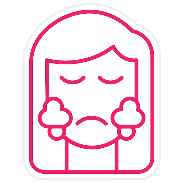Diseño vectorial Estilo de icono de cara limpia