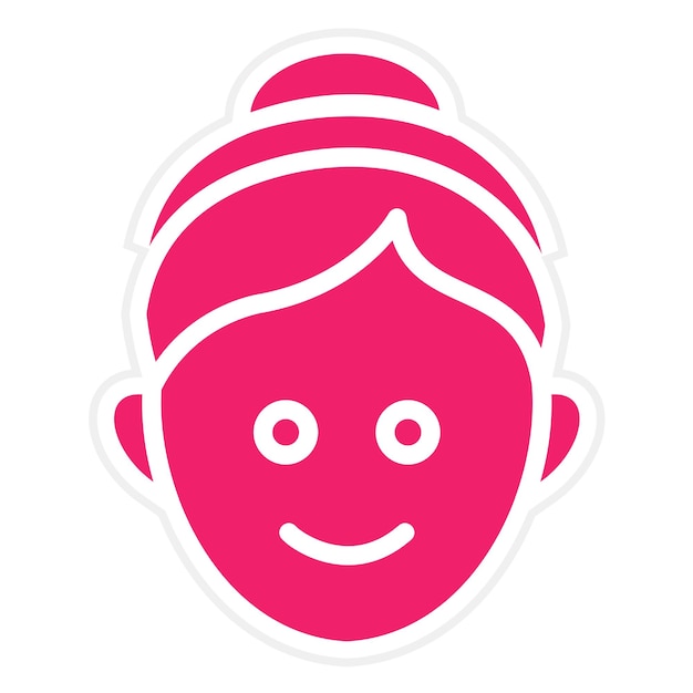 Diseño vectorial Estilo de icono de cara limpia