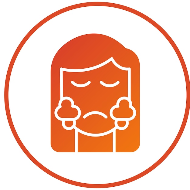 Diseño vectorial Estilo de icono de cara limpia