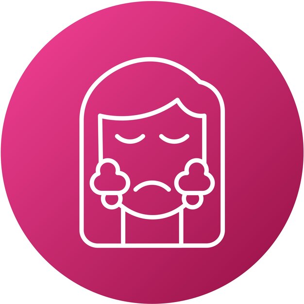 Diseño vectorial Estilo de icono de cara limpia