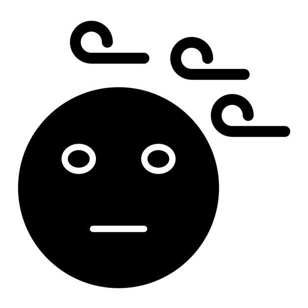 Diseño vectorial Estilo del icono de la cara del viento