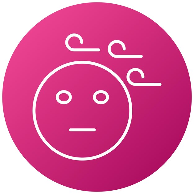Diseño vectorial Estilo del icono de la cara del viento