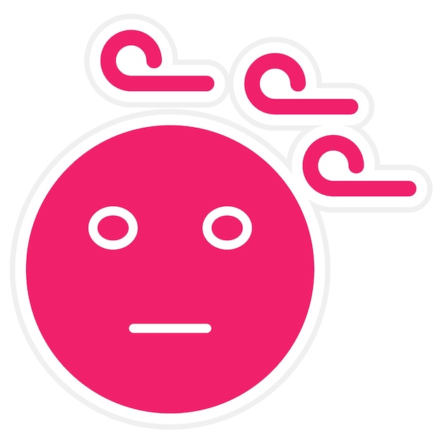 Diseño vectorial Estilo del icono de la cara del viento