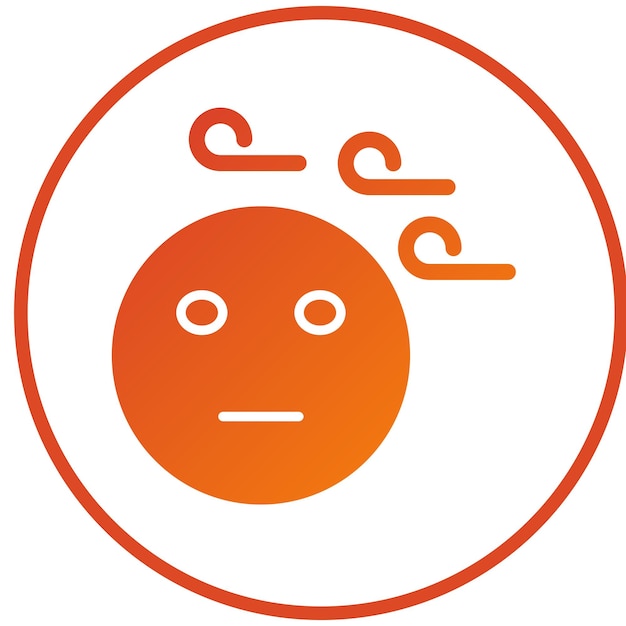 Diseño vectorial Estilo del icono de la cara del viento