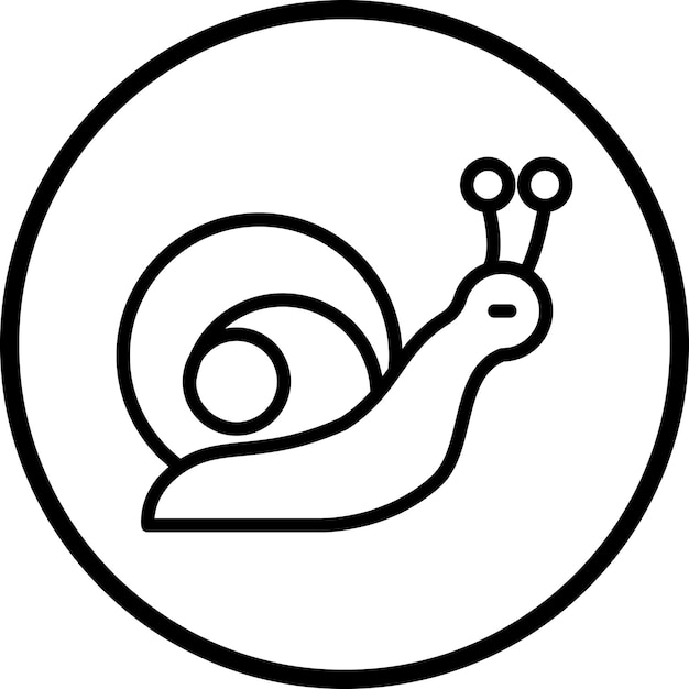Diseño vectorial Estilo del icono del caracol