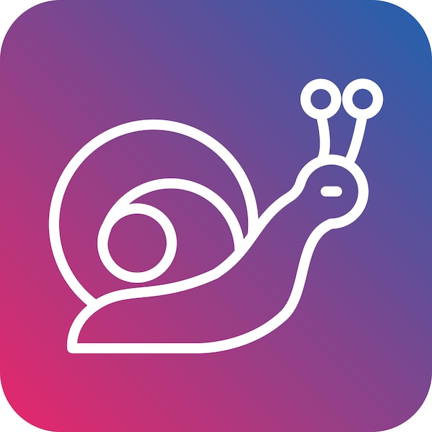 Diseño vectorial Estilo del icono del caracol