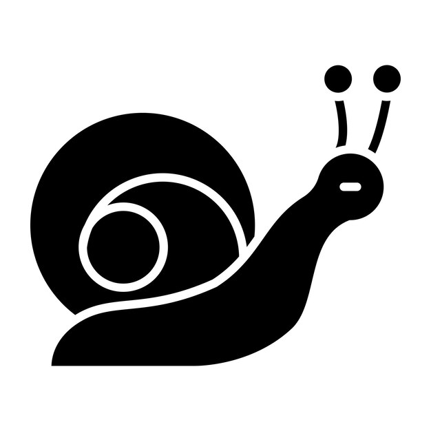 Diseño vectorial Estilo del icono del caracol