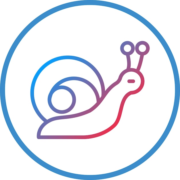 Diseño vectorial Estilo del icono del caracol