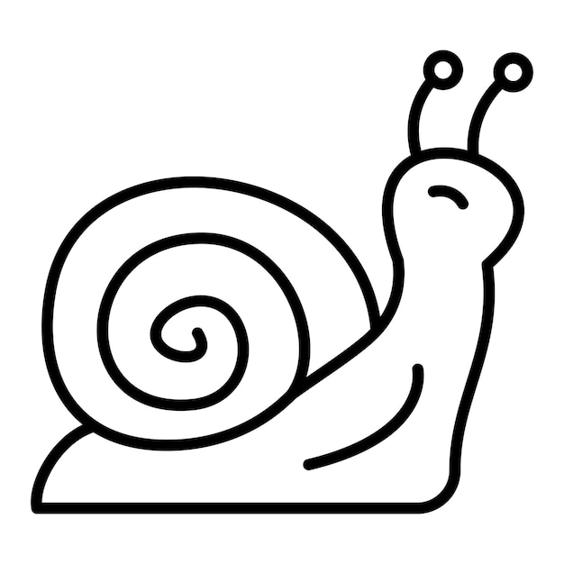 Diseño vectorial Estilo del icono del caracol