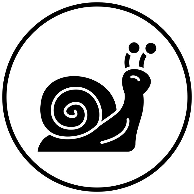 Diseño vectorial Estilo del icono del caracol