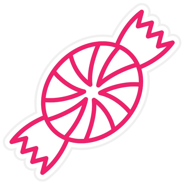 Diseño vectorial de estilo de icono de caramelo