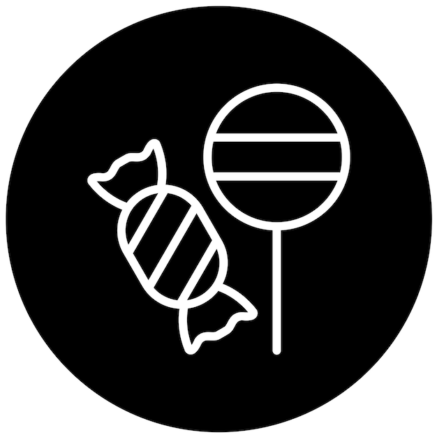 Diseño vectorial de estilo de icono de caramelo