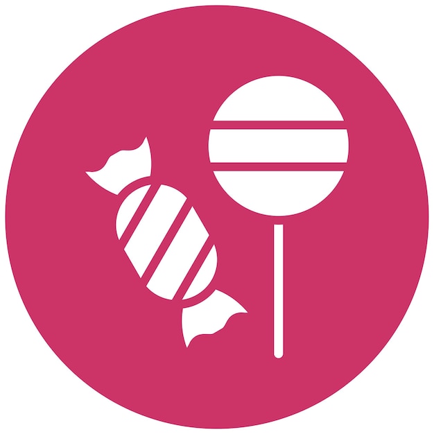 Diseño vectorial de estilo de icono de caramelo