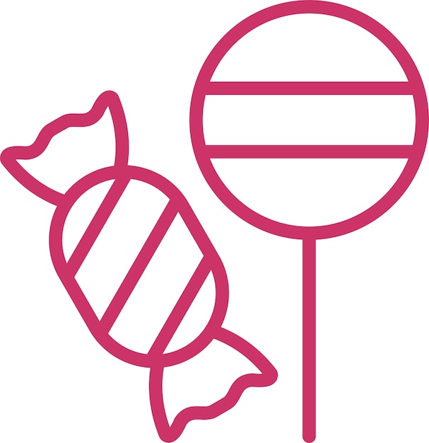 Diseño vectorial de estilo de icono de caramelo