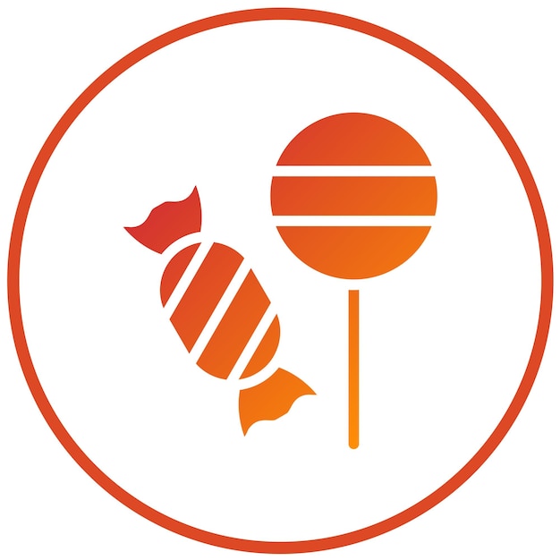 Diseño vectorial de estilo de icono de caramelo