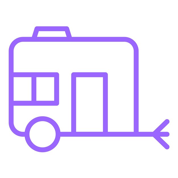 Diseño vectorial del estilo del icono de la caravana