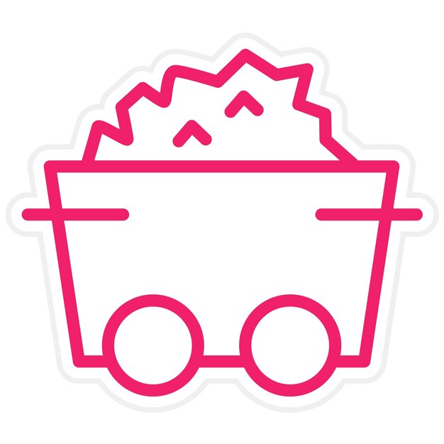 Diseño vectorial Estilo del icono de carbón