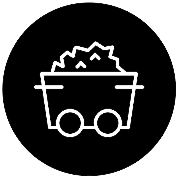 Diseño vectorial Estilo del icono de carbón