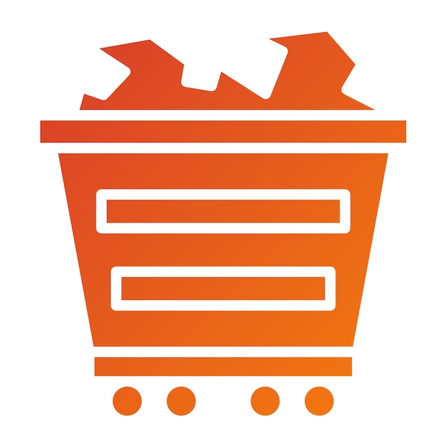 Diseño vectorial Estilo del icono de carbón
