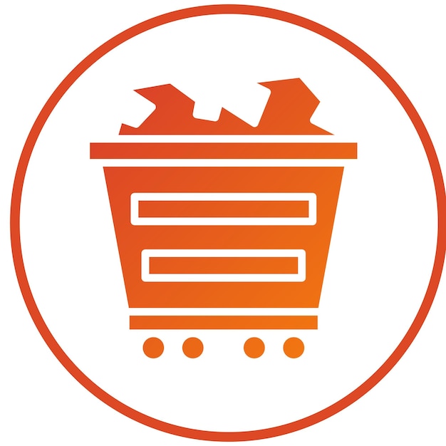 Diseño vectorial Estilo del icono de carbón