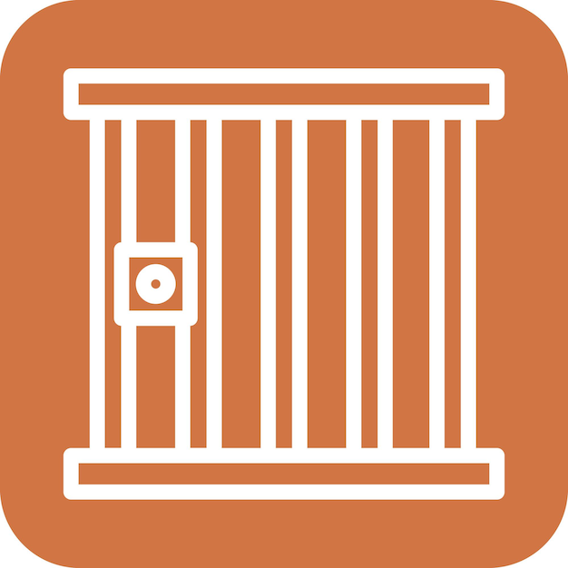 Diseño vectorial Estilo del icono de la cárcel