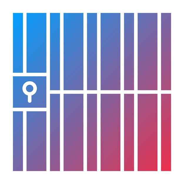 Diseño vectorial Estilo del icono de la cárcel
