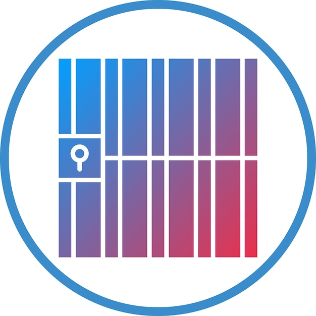 Diseño vectorial Estilo del icono de la cárcel