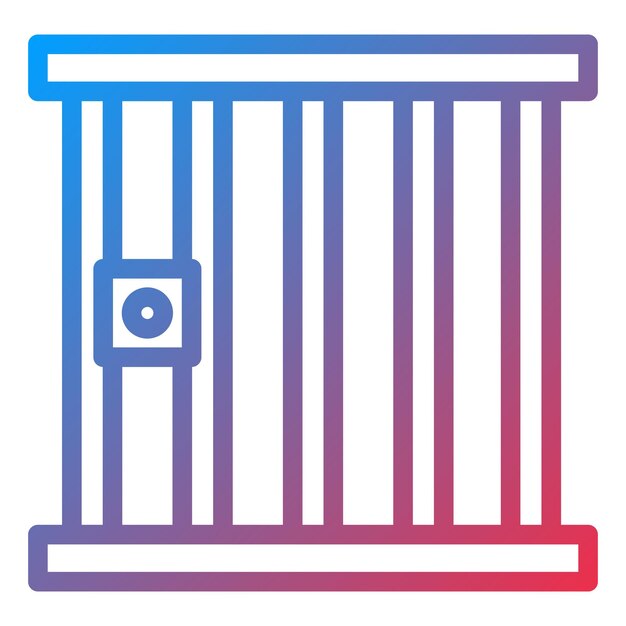 Diseño vectorial Estilo del icono de la cárcel