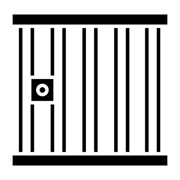 Diseño vectorial Estilo del icono de la cárcel
