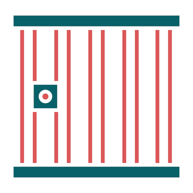 Diseño vectorial Estilo del icono de la cárcel