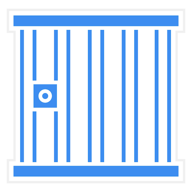 Diseño vectorial Estilo del icono de la cárcel