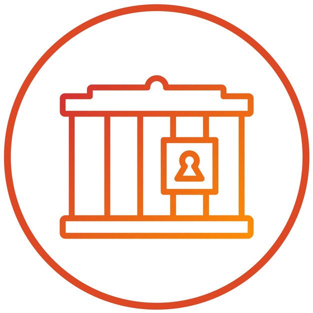 Diseño vectorial Estilo del icono de la cárcel