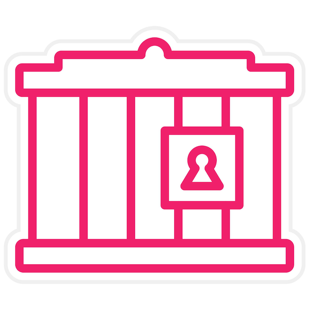 Diseño vectorial Estilo del icono de la cárcel