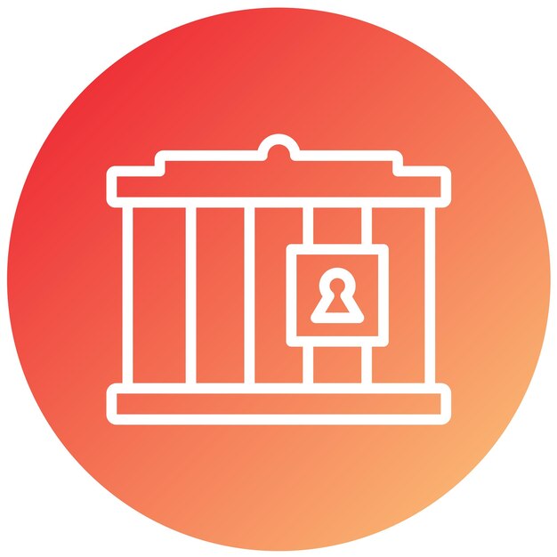 Diseño vectorial Estilo del icono de la cárcel