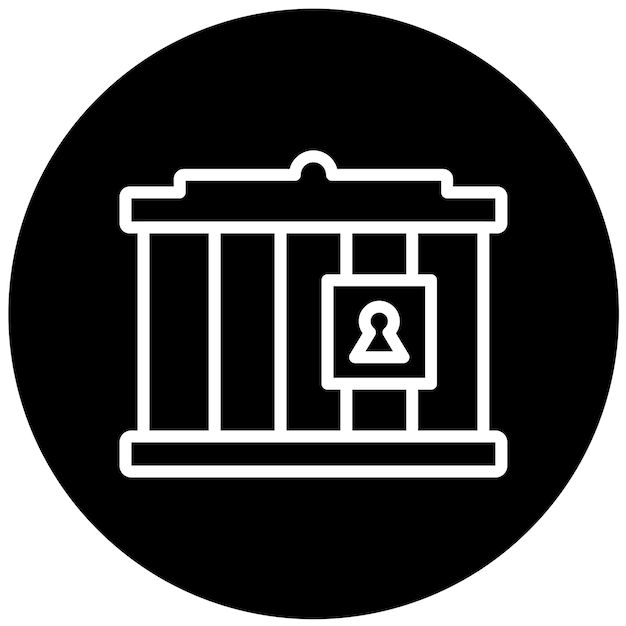 Diseño vectorial Estilo del icono de la cárcel