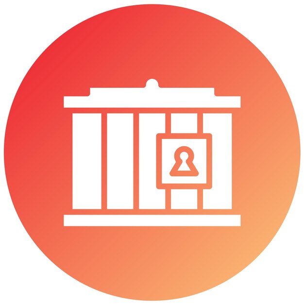 Diseño vectorial Estilo del icono de la cárcel