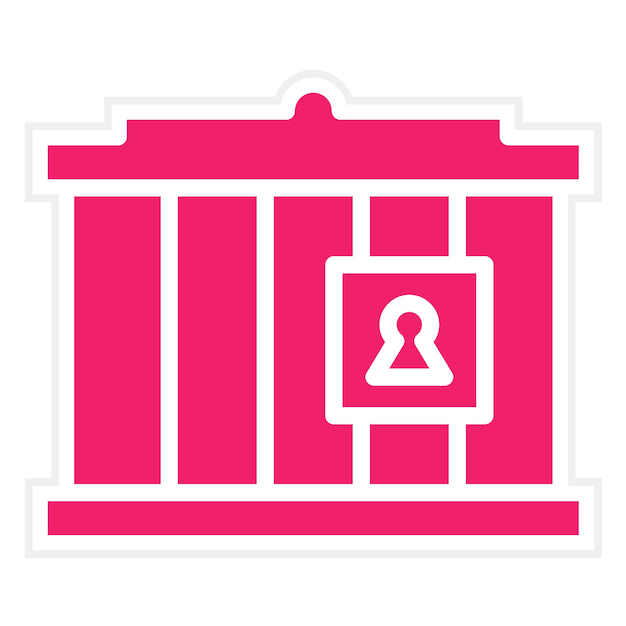 Diseño vectorial Estilo del icono de la cárcel