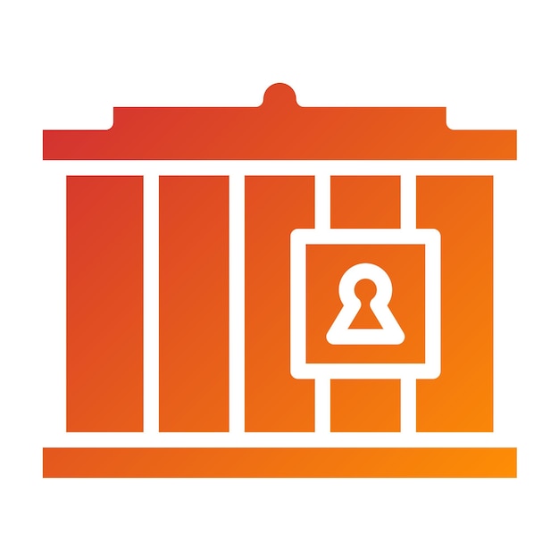 Diseño vectorial Estilo del icono de la cárcel