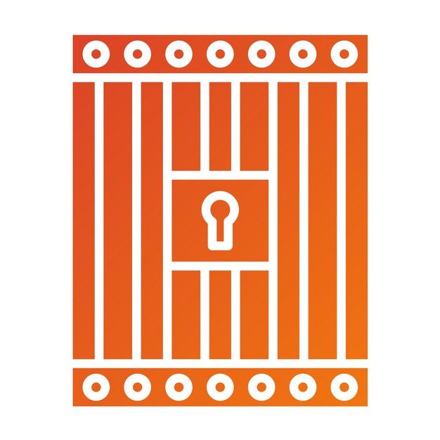 Diseño vectorial Estilo del icono de la cárcel