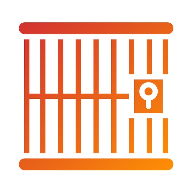 Diseño vectorial Estilo del icono de la cárcel