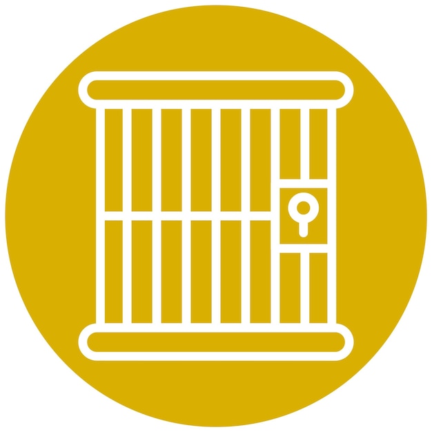 Diseño vectorial Estilo del icono de la cárcel