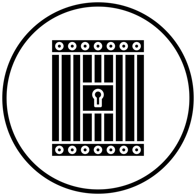 Diseño vectorial Estilo del icono de la cárcel