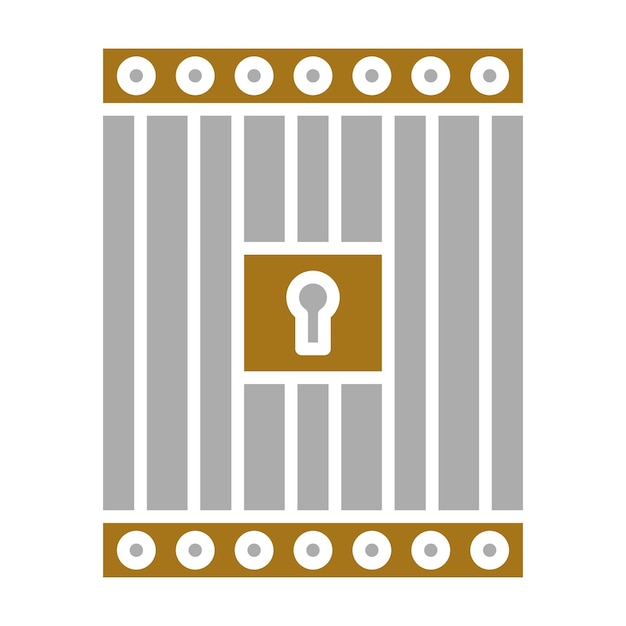 Diseño vectorial Estilo del icono de la cárcel