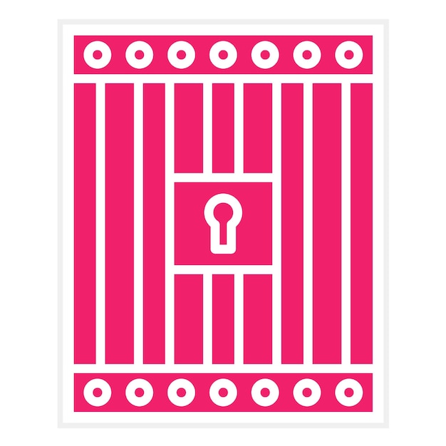 Diseño vectorial Estilo del icono de la cárcel