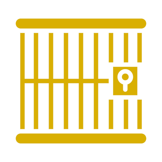 Diseño vectorial Estilo del icono de la cárcel