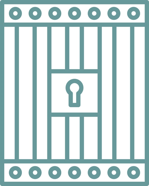 Diseño vectorial Estilo del icono de la cárcel