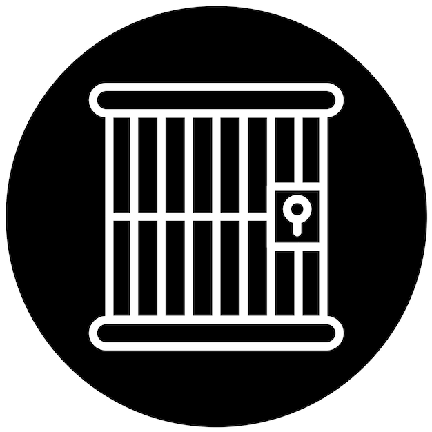Diseño vectorial Estilo del icono de la cárcel