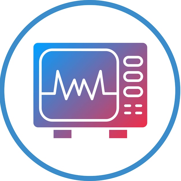 Diseño vectorial del estilo del icono del cardiograma
